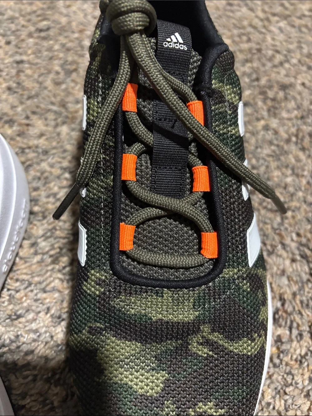 adidas Kids Camouflage Sneakers in Green and Orange